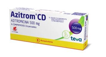 Azitrom CD x 6 comprimos dispersables Farmex-Fonasa-Persistente